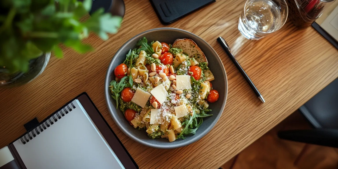 Pasta pesto salade met cherrytomaten